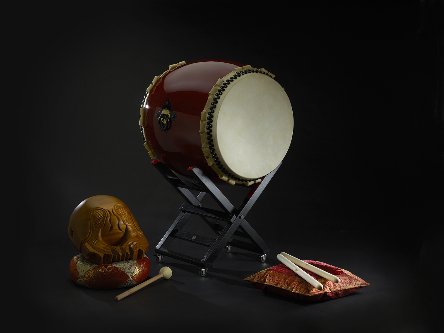 Miya-Daiko hq. drum 48cm / h:60cm with ZEN X-stand LOW  (995 / 245)